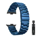 Bracelet métal pour Redmi Watch 6 5 4 et Mi Band 8 9 10 – Couleur du bracelet Blue-BL