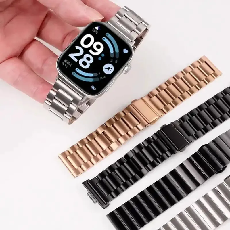 Bracelet métal pour Redmi Watch 6 5 4 et Mi Band 8 9 10