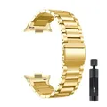 Bracelet métal pour Redmi Watch 6 5 4 et Mi Band 8 9 10 – Couleur du bracelet Gold-Gold