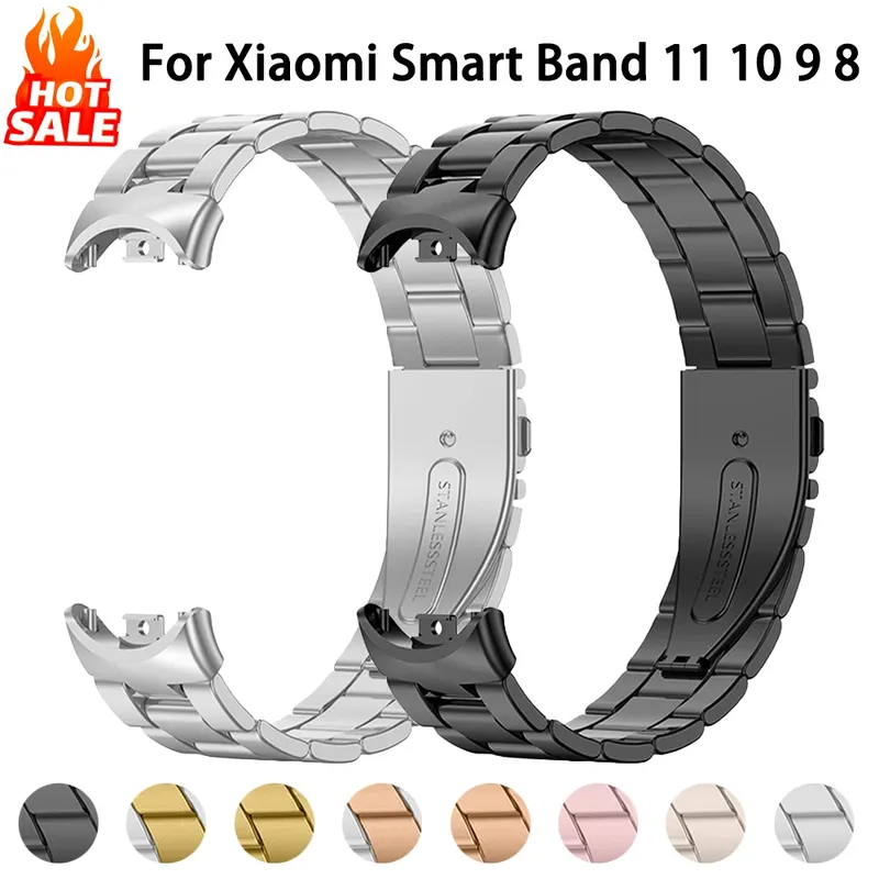 Bracelet métal pour Xiaomi Mi Band 8 à 11