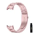 Bracelet métal pour Xiaomi Mi Band 8 à 11 – Couleur du bracelet Rose Pink