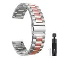 Bracelet métal pour Xiaomi Redmi Watch 5 Lite – Couleur du bracelet Silver Pink