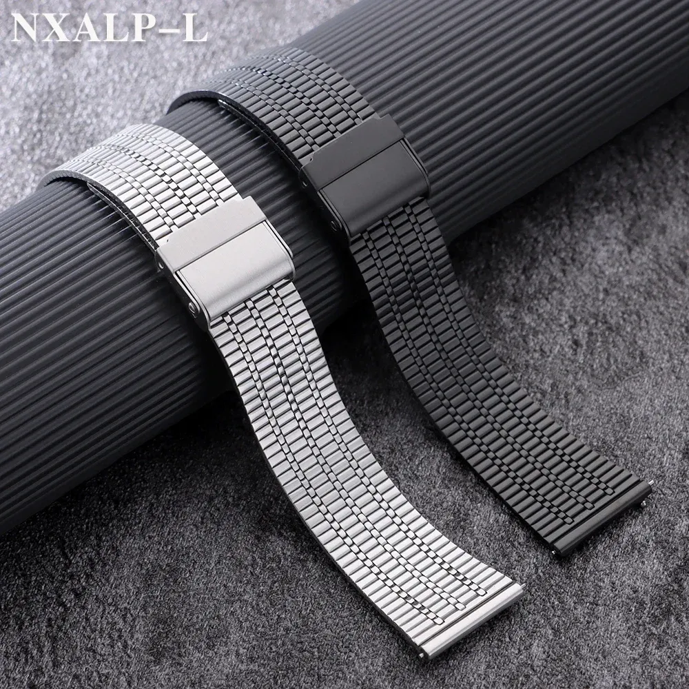 Bracelet métal respirant 20 à 22 mm