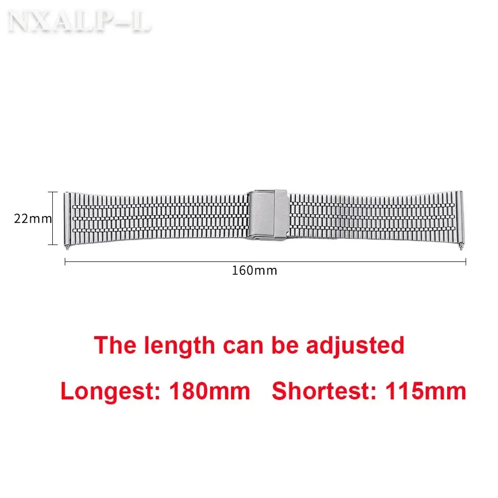 Bracelet métal respirant 20 à 22 mm