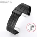 Bracelet métal respirant 20 à 22 mm – Couleur du bracelet noir