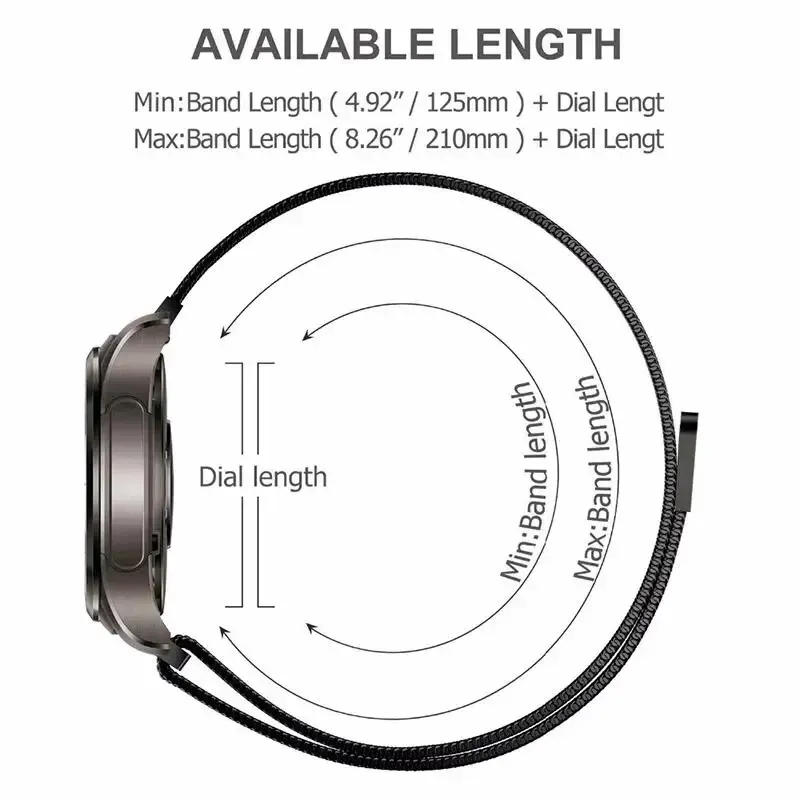 Bracelet milanais 18 à 20 mm pour Nokia Withings