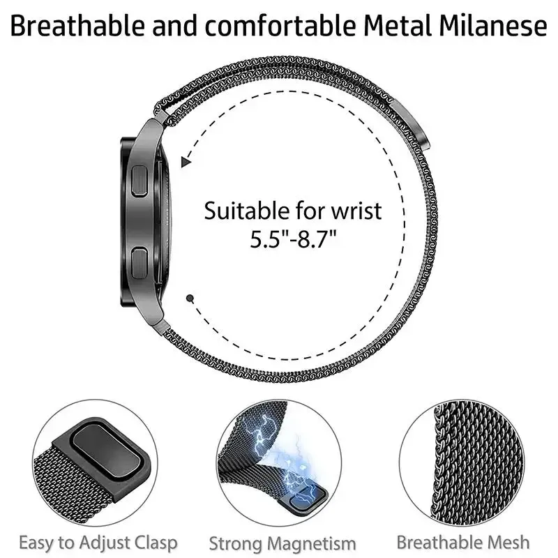 Bracelet milanais 18 à 20 mm pour Nokia Withings