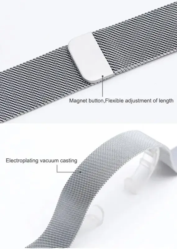 Bracelet milanais 18 à 20 mm pour Nokia Withings