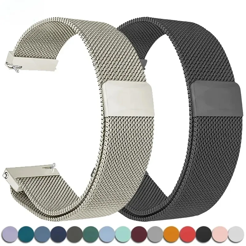 Bracelet milanais 20 à 22 mm pour Samsung et Huawei