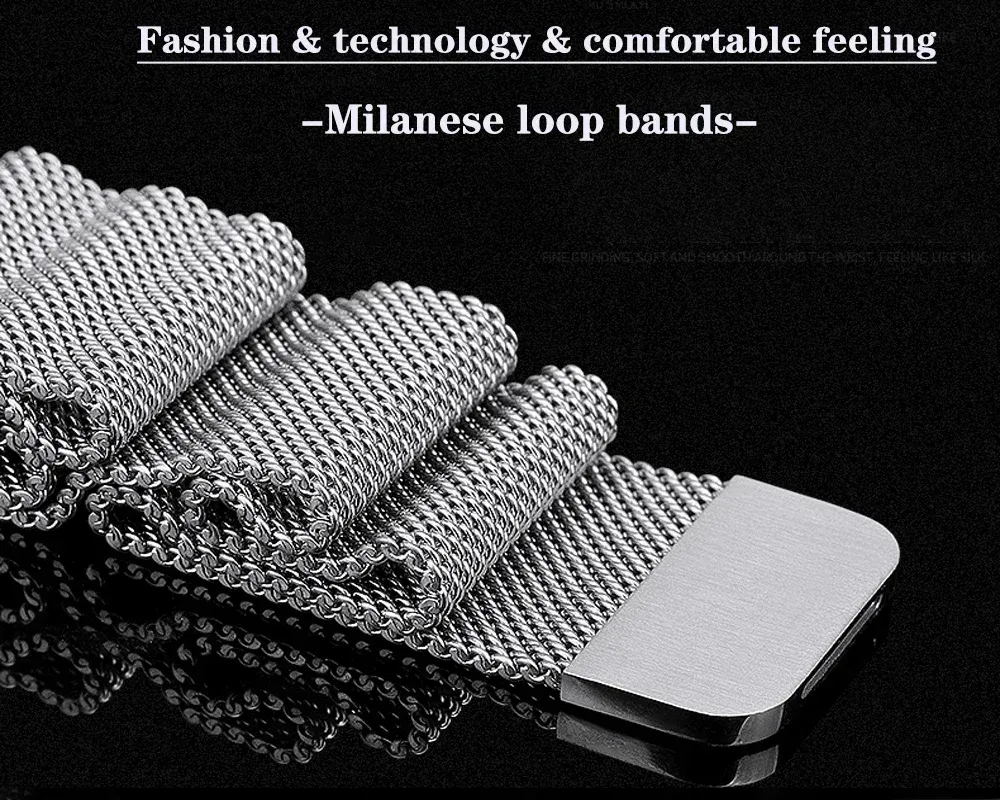 Bracelet milanais 20 à 22 mm pour Samsung et Huawei