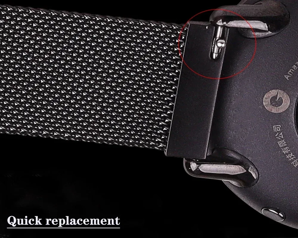 Bracelet milanais 20 à 22 mm pour Samsung et Huawei