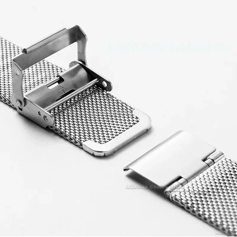 Bracelet milanais acier inoxydable 12 à 24 mm dégagement rapide
