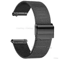 Bracelet milanais acier inoxydable 12 à 24 mm dégagement rapide – Couleur du bracelet noir