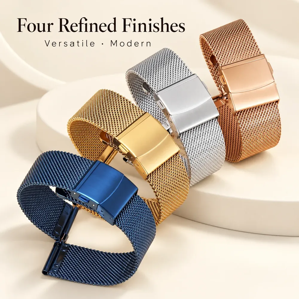 Bracelet milanais acier inoxydable 12 à 24 mm