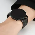 Bracelet milanais acier inoxydable 16 à 22 mm tête plate – Couleur du bracelet Black