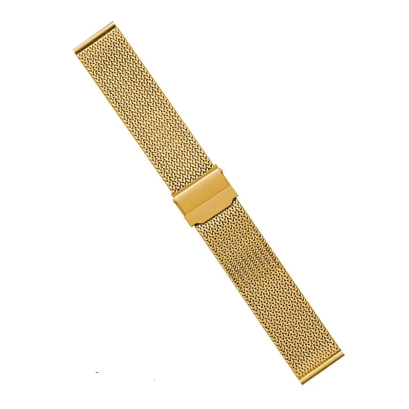 Bracelet milanais acier inoxydable 16 à 22 mm tête plate