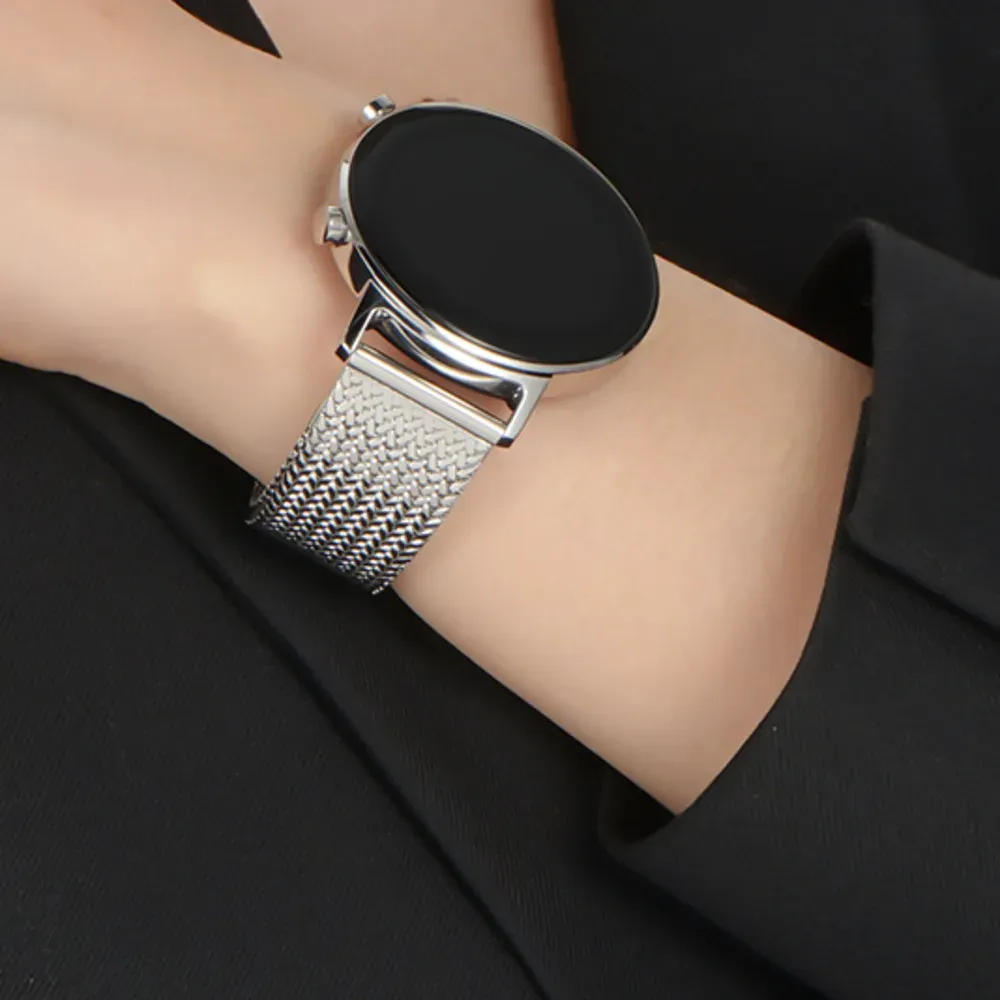 Bracelet milanais acier inoxydable 16 à 22 mm tête plate
