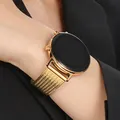 Bracelet milanais acier inoxydable 16 à 22 mm tête plate – Couleur du bracelet Gold