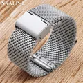 Bracelet milanais acier inoxydable 18 à 24 mm boucle – Couleur du bracelet Argent