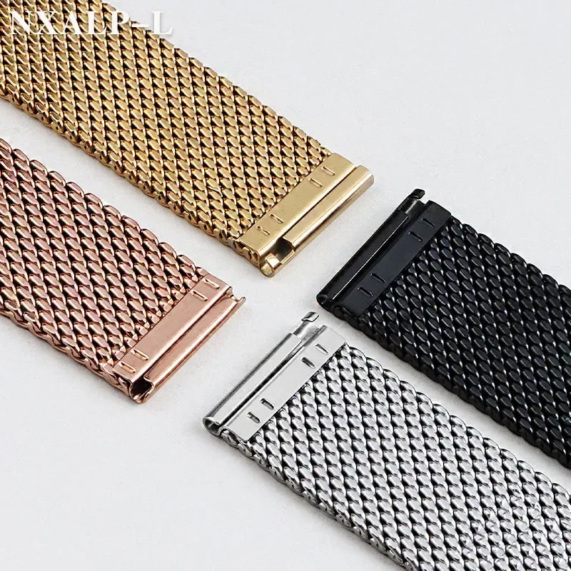 Bracelet milanais acier inoxydable 18 à 24 mm boucle