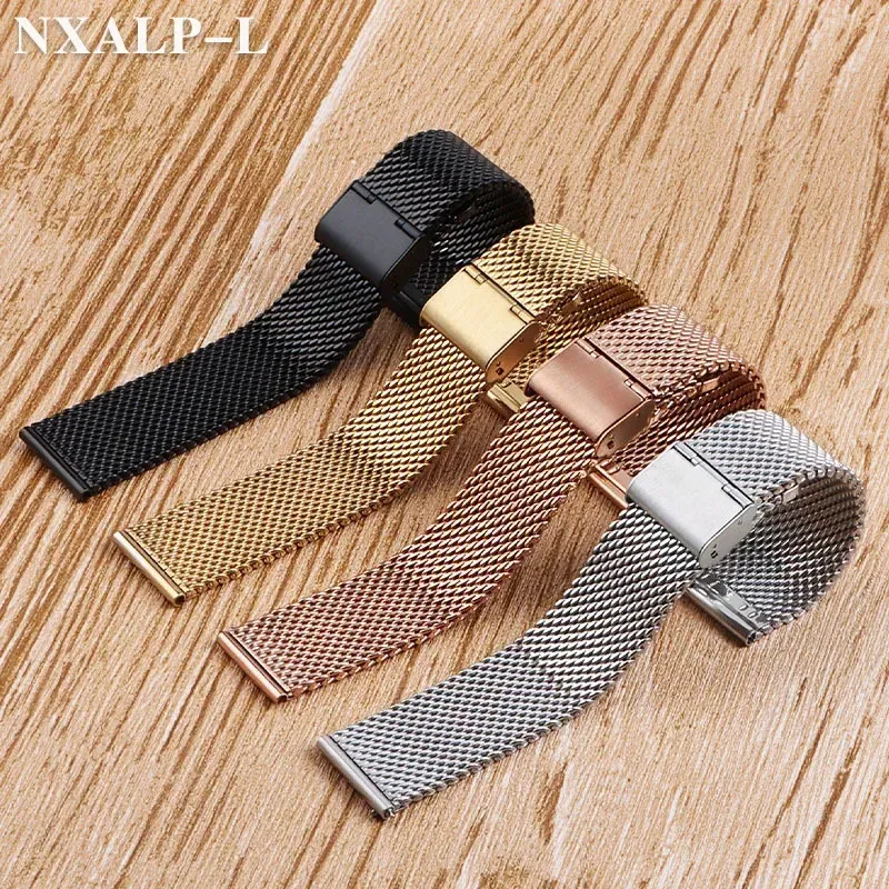 Bracelet milanais acier inoxydable 18 à 24 mm boucle