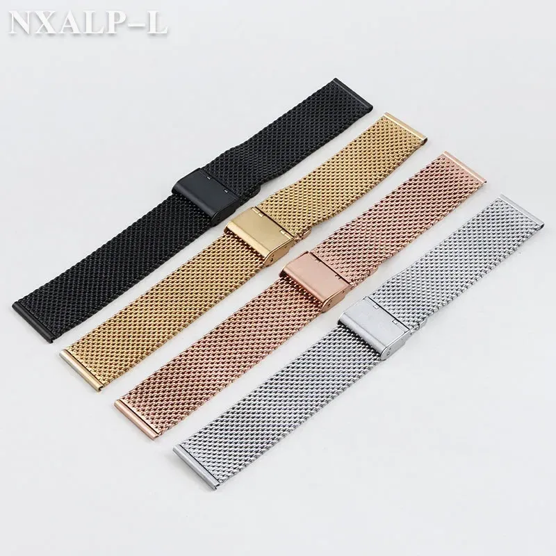 Bracelet milanais acier inoxydable 18 à 24 mm boucle