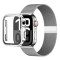Bracelet milanais Apple Watch 40 à 49 mm avec étui – Couleur du bracelet 01-Sliver