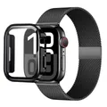 Bracelet milanais Apple Watch 40 à 49 mm avec étui – Couleur du bracelet 02-Black