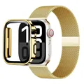 Bracelet milanais Apple Watch 40 à 49 mm avec étui – Couleur du bracelet 05-Gold