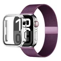 Bracelet milanais Apple Watch 40 à 49 mm avec étui – Couleur du bracelet 06-Purple