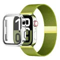 Bracelet milanais Apple Watch 40 à 49 mm avec étui – Couleur du bracelet 07-Vegetal-Green