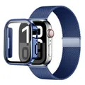Bracelet milanais Apple Watch 40 à 49 mm avec étui – Couleur du bracelet 10-Blue