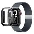 Bracelet milanais Apple Watch 40 à 49 mm avec étui – Couleur du bracelet 12-Space-gray