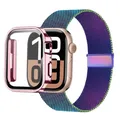 Bracelet milanais Apple Watch 40 à 49 mm avec étui – Couleur du bracelet 13-Rainbow