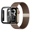 Bracelet milanais Apple Watch 40 à 49 mm avec étui – Couleur du bracelet 14-Coffee