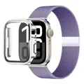 Bracelet milanais Apple Watch 40 à 49 mm avec étui – Couleur du bracelet 15-Lavender