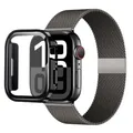 Bracelet milanais Apple Watch 40 à 49 mm avec étui – Couleur du bracelet 19-Gun