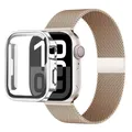 Bracelet milanais Apple Watch 40 à 49 mm avec étui – Couleur du bracelet 47-Vintage-gold