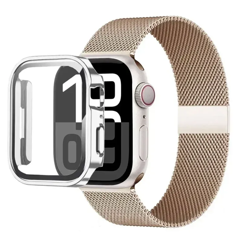 Bracelet milanais Apple Watch 40 à 49 mm avec étui