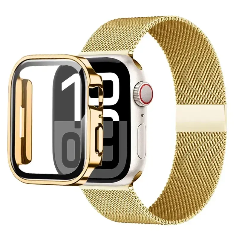 Bracelet milanais Apple Watch 40 à 49 mm avec étui
