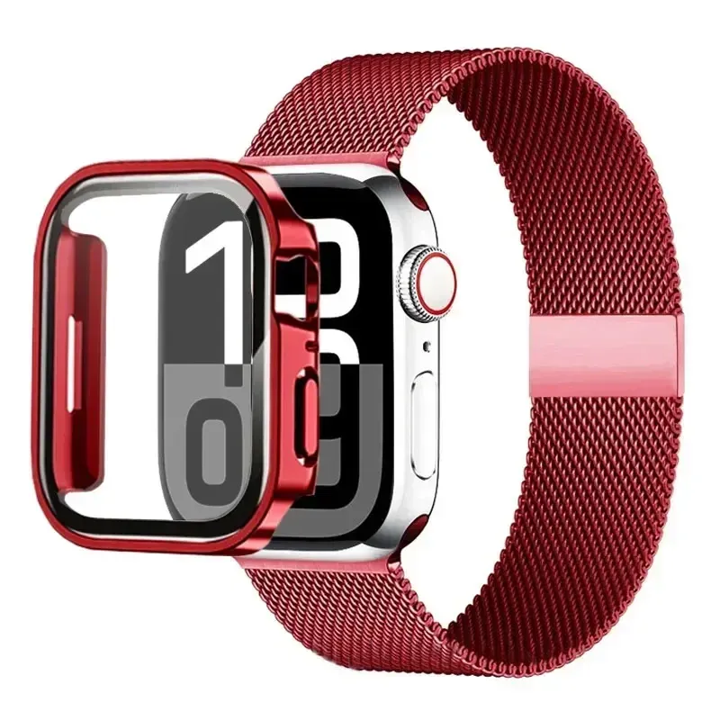 Bracelet milanais Apple Watch 40 à 49 mm avec étui