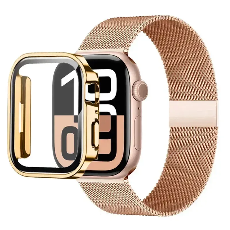 Bracelet milanais Apple Watch 40 à 49 mm avec étui