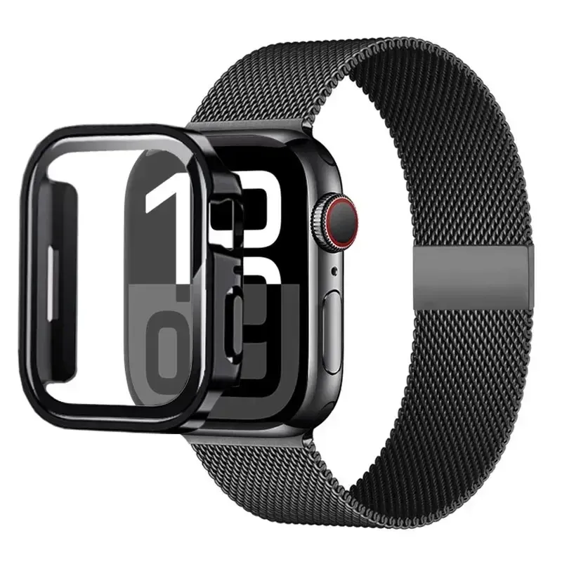 Bracelet milanais Apple Watch 40 à 49 mm avec étui