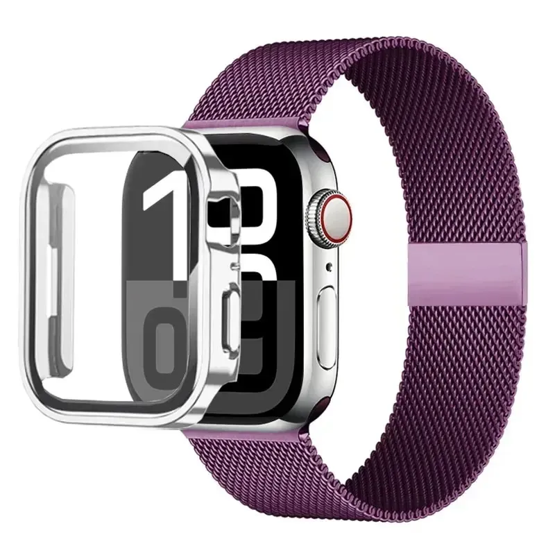Bracelet milanais Apple Watch 40 à 49 mm avec étui