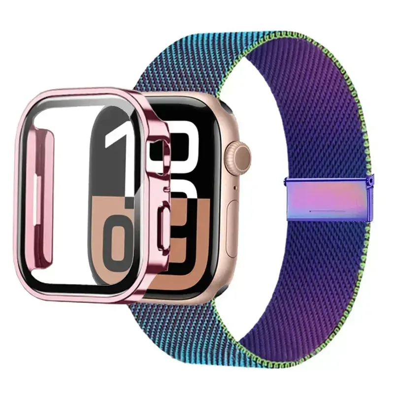 Bracelet milanais Apple Watch 40 à 49 mm avec étui