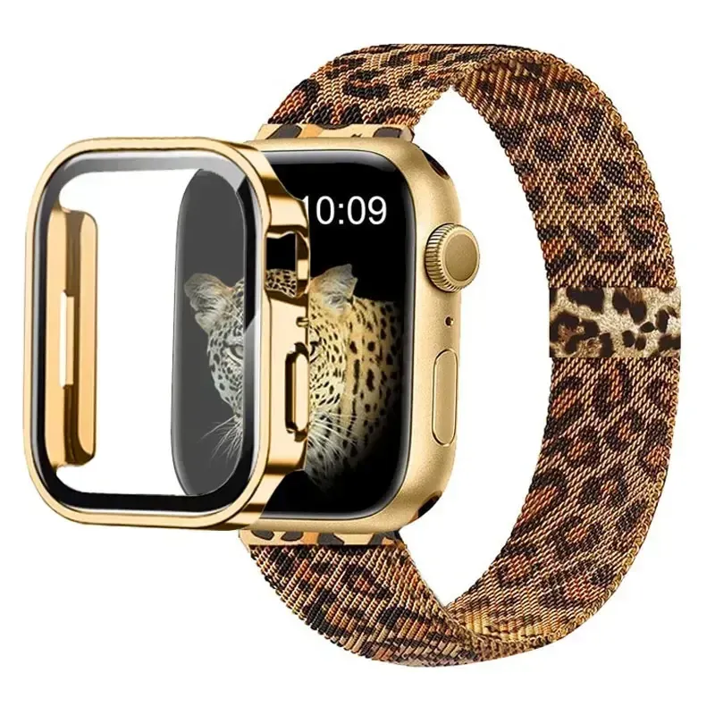 Bracelet milanais Apple Watch 40 à 49 mm avec étui
