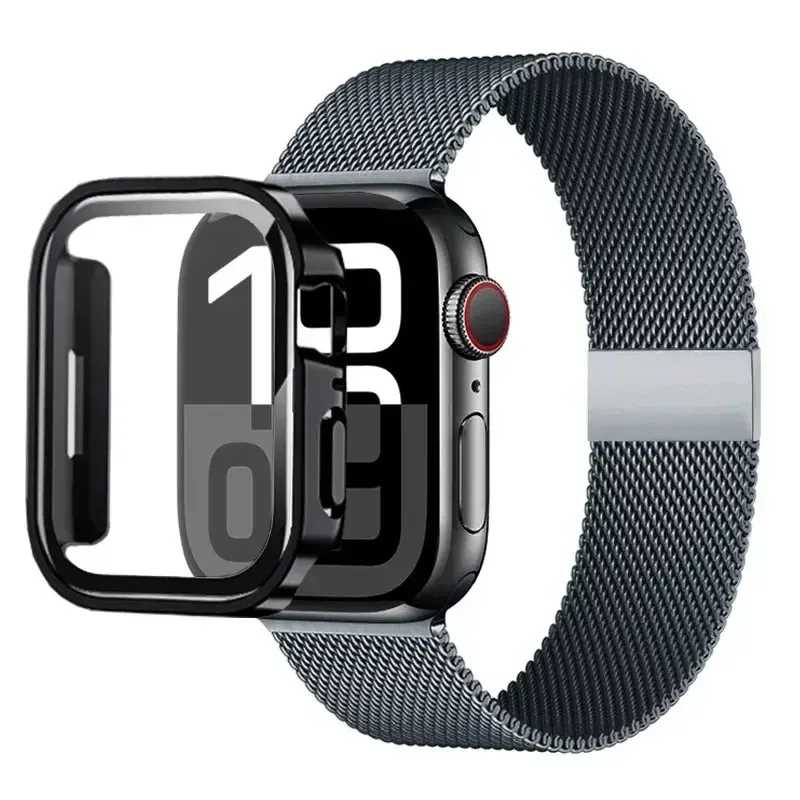 Bracelet milanais Apple Watch 40 à 49 mm avec étui