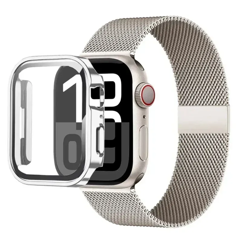Bracelet milanais Apple Watch 40 à 49 mm avec étui