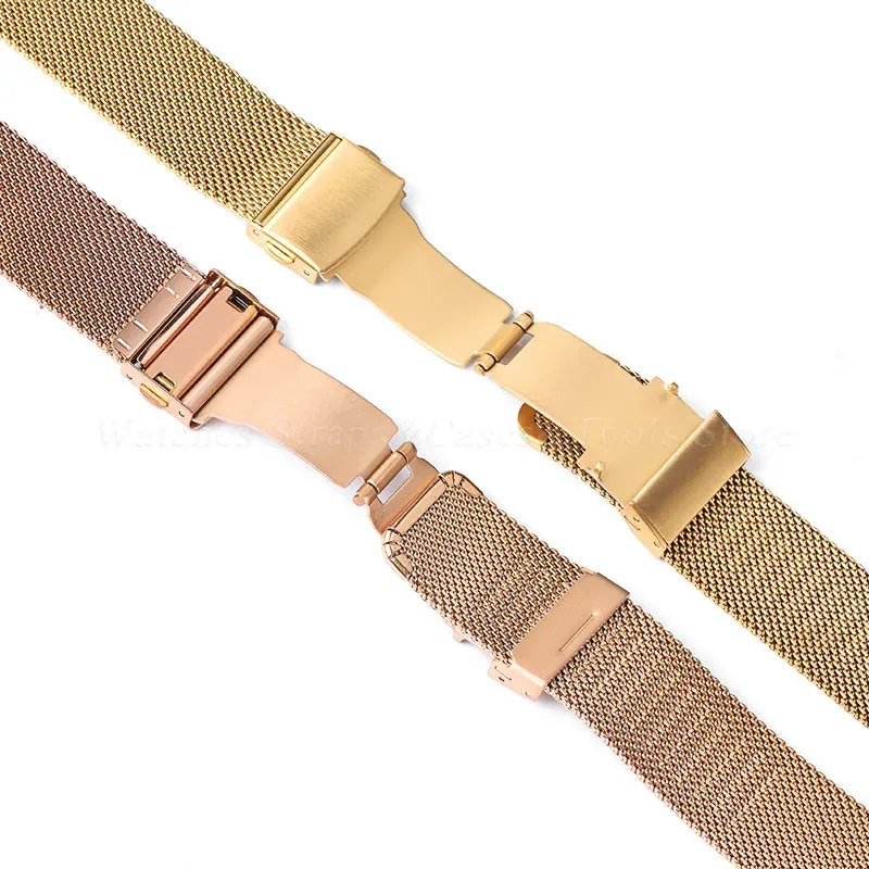 Bracelet milanais inox 12 à 24 mm à dégagement rapide