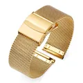 Bracelet milanais inox 12 à 24 mm à dégagement rapide – Couleur du bracelet Gold